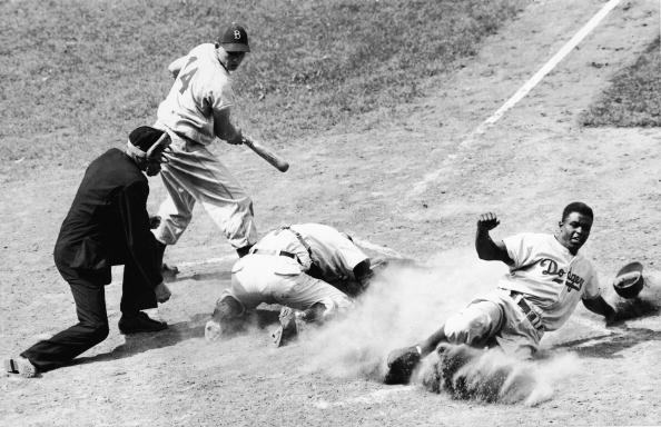 Jackie Robinson's iconic steal of home plate