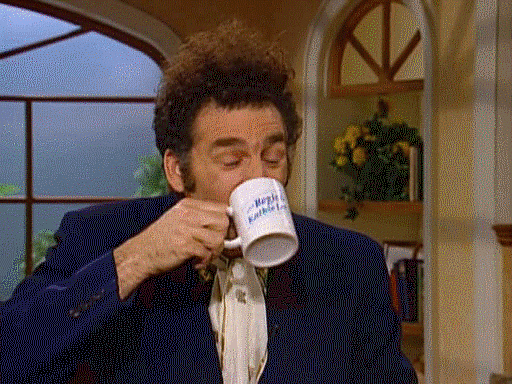 Kramer coffee gif