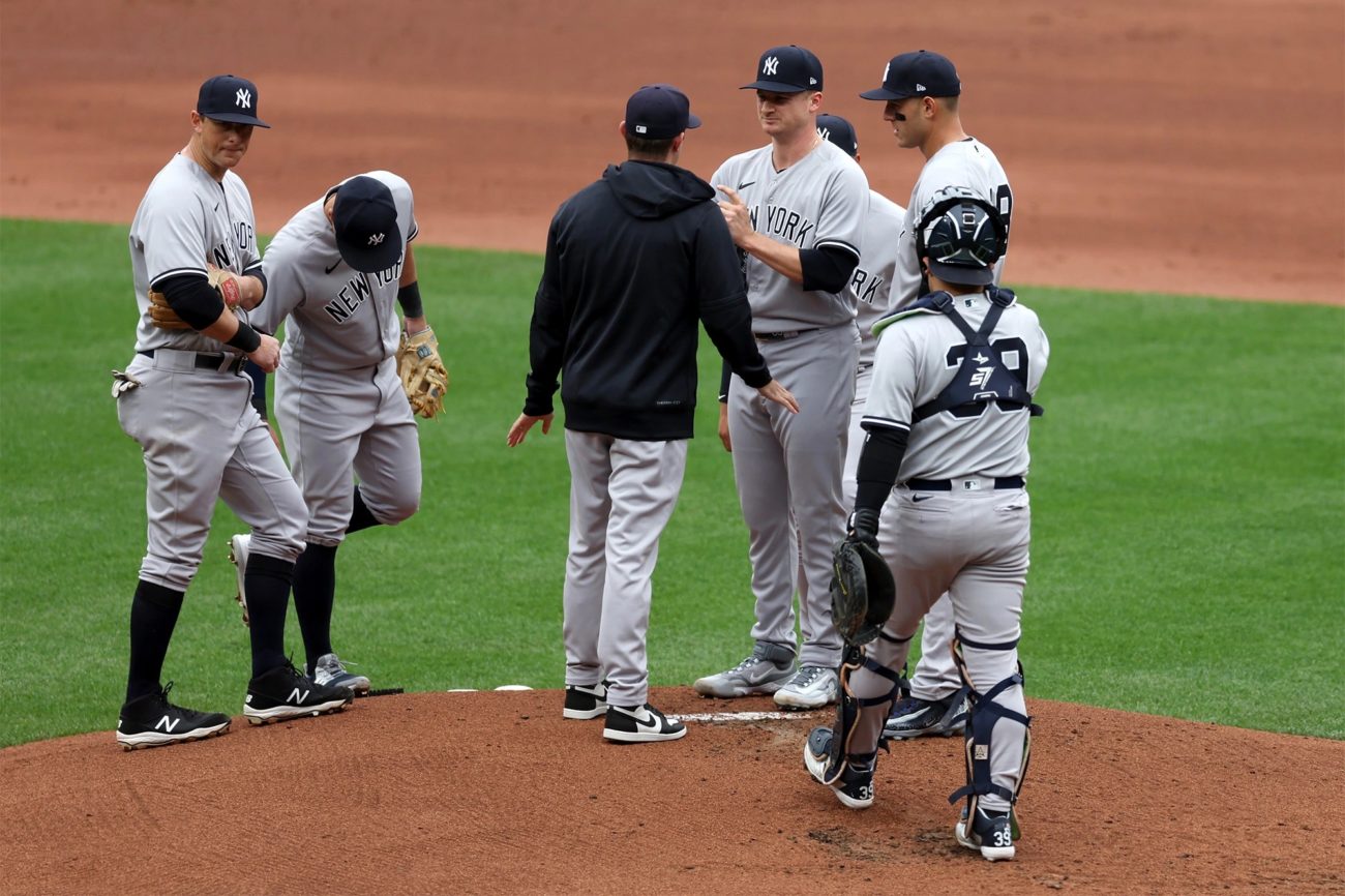 Jose Trevino New York Yankees Game-Used #39 Gray Jersey vs. Boston