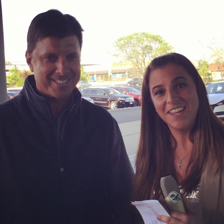 BP reporter Danielle McCartan interviews Tino Martinez in East Hanover, NJ (4/30/16).